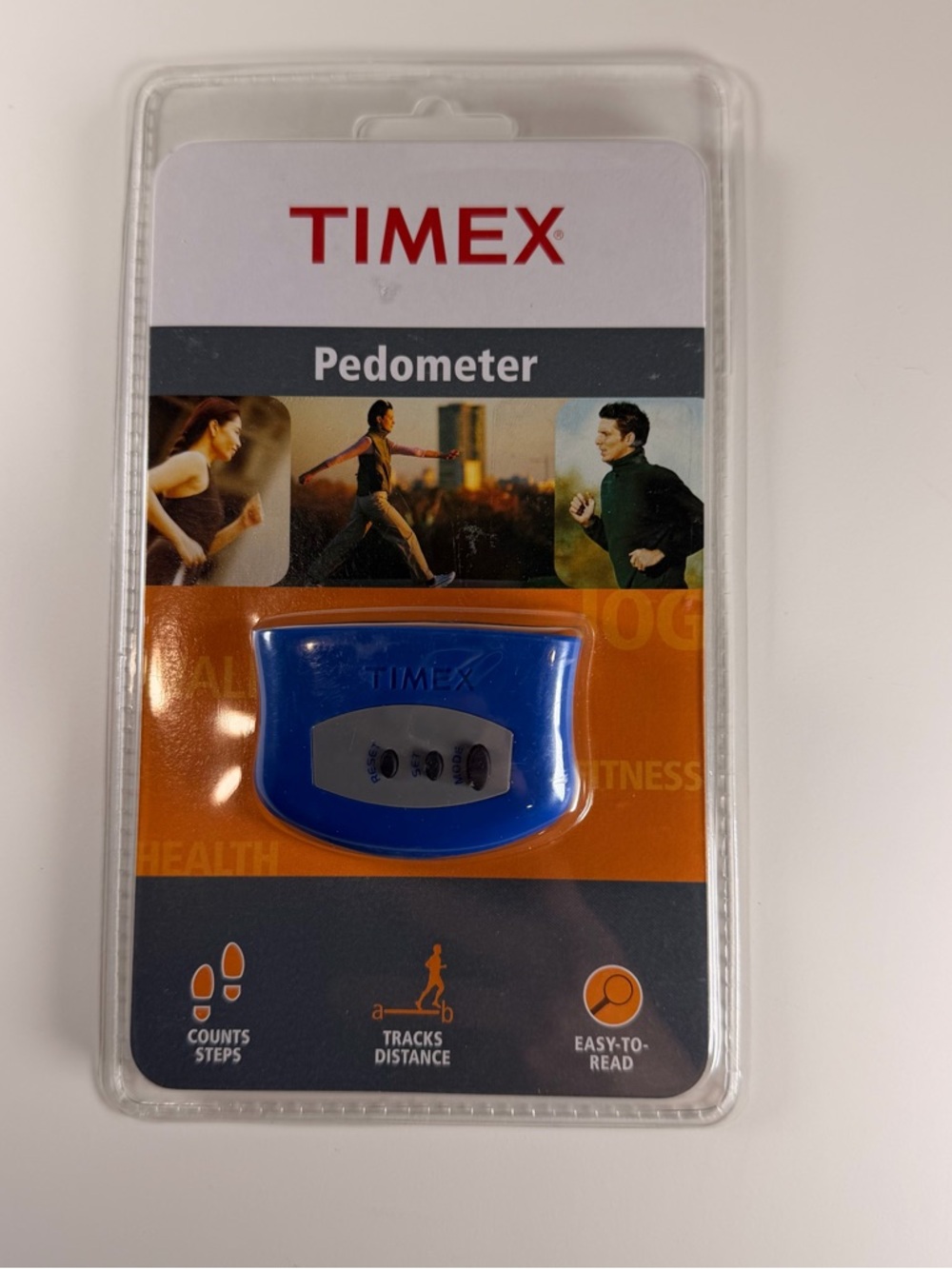 Timex Gray and Black Pedometer in Retail Packaging